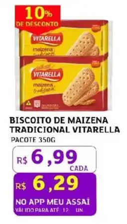 Assaí Atacadista Biscoito de maizena tradicional vitarella oferta