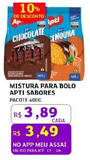 Assaí Atacadista Mistura para bolo apti sabores oferta
