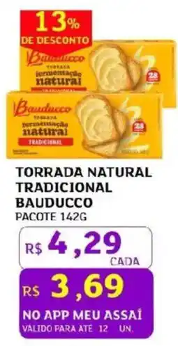 Assaí Atacadista Torradinha natural baudduco oferta
