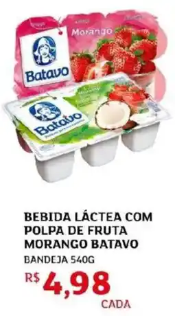 Assaí Atacadista Bebida láctea com polpa de fruta morango batavo oferta