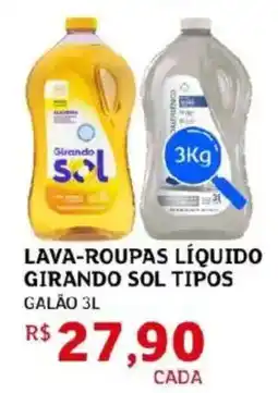 Assaí Atacadista Lava-roupas líquido girando sol tipos oferta