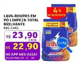 Assaí Atacadista Lava-roupas em pó limpeza total brilhante oferta