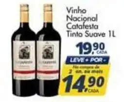 Delta Supermercados Vinho Nacional Catafesta Tinto Suave 1L oferta
