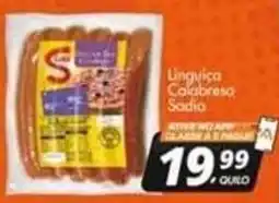 Delta Supermercados Linguiça Calabresa Sadia oferta