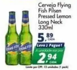 Delta Supermercados Cerveja Flying Fish Pilsen Pressed Lemon Long Neck oferta