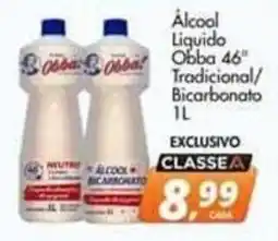 Delta Supermercados álcool líquido obba 46° tradicional/bicarbonato oferta