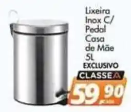 Delta Supermercados Lixeira Inox C/ Pedal Casa de Mãe oferta