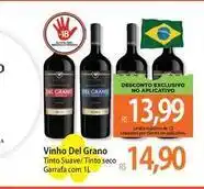 Atacadão Del grano - vinho tinto suave/ tinto seco oferta