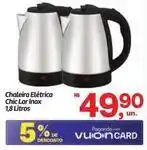 Fort Atacadista Chic - chaleira eléctrica lar inox 1,8 litros oferta