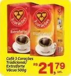 Fort Atacadista 3 corações - café tradicional/extraforte vácuo oferta