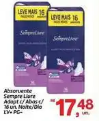 Fort Atacadista Sempre livre - absorvente adapt c/ abas c/ 16 un. noite/dia lv+ pg oferta
