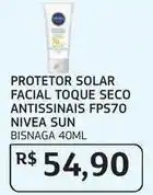 Assaí Atacadista Nivea - protetor solar facial toque seco antissinais fps70 sun oferta