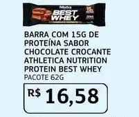 Assaí Atacadista Barra - com 15g de proteína sabor chocolate crocante atheltica nutrition protein best whey oferta