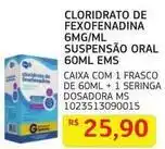 Assaí Atacadista Ems - cloridrato de fexofenadina 6mg/ml suspensao oral 60ml oferta