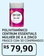 Assaí Atacadista Centrum - polivitamínico central essentials mulher de a a zinco oferta