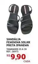 Assaí Atacadista Ipanema - sandália feminina solar preta oferta