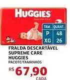 Assaí Atacadista Huggies - fralda descartável supreme care oferta