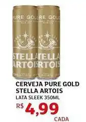 Assaí Atacadista Stella - cerveja pure gold artois oferta