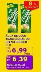 Assaí Atacadista Ducoco - agua de coco tradicional ou blend oferta