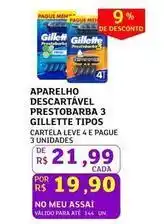 Assaí Atacadista Gillette - aparelho descartável prestobarba 3 oferta