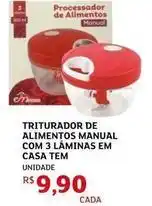 Assaí Atacadista Triturador de alimentos manual com 3 laminas em casa tem oferta