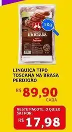 Assaí Atacadista Perdigão - linguica tipo toscana na brasa oferta