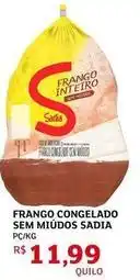 Assaí Atacadista Sadia - frango congelado sem miudos oferta