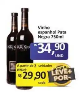 Paulistão Supermercados Vinho espanhol Pata Negra oferta
