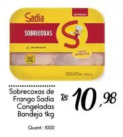 Giassi Supermercados Sobrecostas de frango sadia congeladas bandeja 1kg oferta