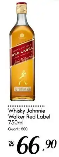 Giassi Supermercados Whisky Johnnie Walker Red Label oferta