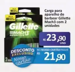 Paulistão Supermercados Carga para aparelho de barbear Gillette Mach3 oferta