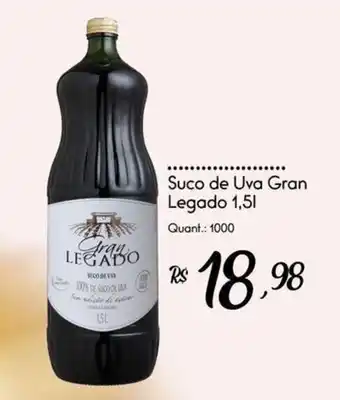 Giassi Supermercados Suco de Uva Gran Legado oferta