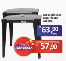 Paulistão Supermercados Mesa plástica duo plastic juliana oferta