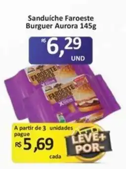 Paulistão Supermercados Sanduíche Faroeste Burguer Aurora oferta