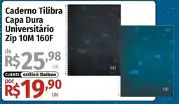 Supermercado Dalben Caderno tilibra capa dura universitário oferta