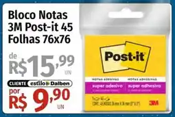 Supermercado Dalben Bloco notas 3m post-it 45 oferta