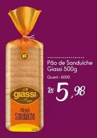 Giassi Supermercados Pão de sanduíche giassi oferta