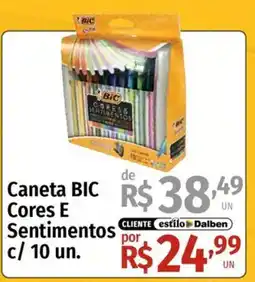 Supermercado Dalben Caneta bic cores e sentimentos oferta