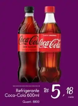 Giassi Supermercados Refrigerante Coca-Cola 600ml oferta