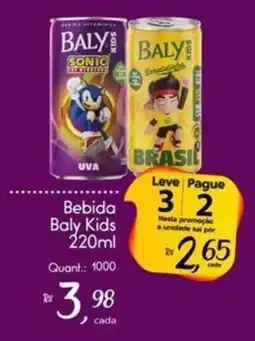 Giassi Supermercados Bebida Baly Kids oferta