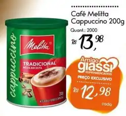 Giassi Supermercados Café melitta cappuccino tradicional nova receita oferta