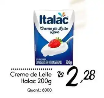 Giassi Supermercados Creme de Leite Italac oferta