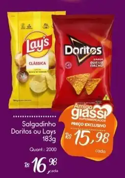 Giassi Supermercados Salgadinho Doritos ou Lays oferta