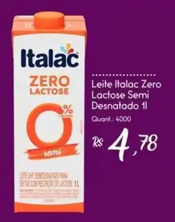 Giassi Supermercados Leite italac zero lactose semi desnatado oferta