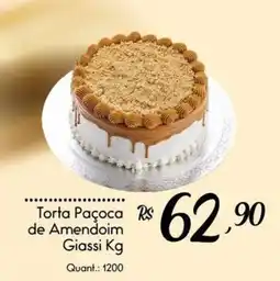 Giassi Supermercados Torta Paçoca de Amendoim Giassi Kg oferta