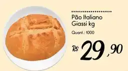 Giassi Supermercados Pão Italiano Giassi kg oferta