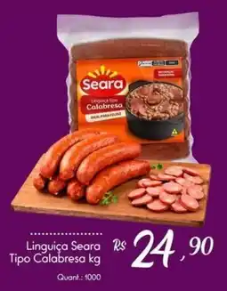 Giassi Supermercados Linguiça Seara Tipo Calabresa oferta