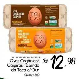 Giassi Supermercados ovos orgânicos caipiras fazenda da toca oferta