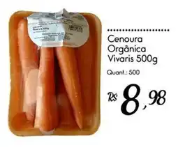 Giassi Supermercados Cenoura orgânica vivaris oferta