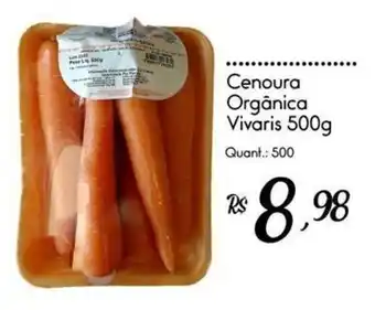 Giassi Supermercados Cenoura orgânica vivaris oferta
